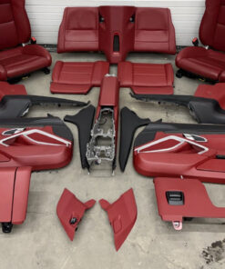 2014 PORSCHE 911 TURBO S 991 REAR SEATS DOOR PANEL INTERIOR RED OEM