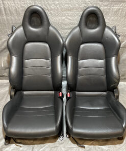 2000-2005 Honda S2000 OEM Black Leather Seats / Pair / HS006