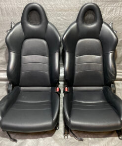 2000-2005 Honda S2000 OEM Black Leather Seats / Pair / HS007