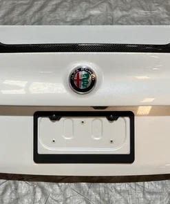 2017-2022 Alfa Romeo Giulia Base / Ti Trunk Lid Panel w/ Carbon Fiber Spoiler / Trofeo White AG004