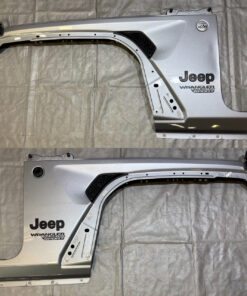 2018-2025 Jeep Wrangler JL Driver And Passenger Side Fender Apron Panels / Billet Silver Metallic JL012