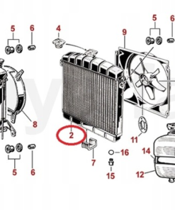 Radiator alpha romeo 1750-2000 1968-1971 giulia gt bertone v new