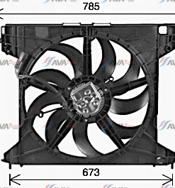 Cooler fan alpha romeo giulia 2016 oe 50534302 new